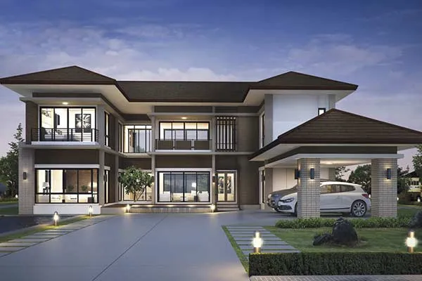 Ngắm nhìn những mẫu nhà biệt thự 2 tầng đẹp với những mẫu mái khác nhau