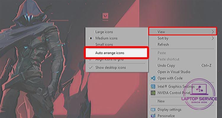 Hướng dẫn sắp xếp icon trên desktop máy tính - bước 3