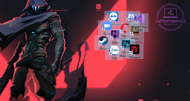 Kết quả sau khi sắp xếp icon desktop gọn gàng và khoa học