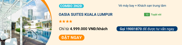 Hồ bơi ngoài trời Oasia Suites với view toàn cảnh Kuala Lumpur - nguồn từ iVIVU.com