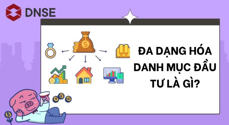 biểu đồ đa dạng hóa danh mục đầu tư với các loại tài sản khác nhau