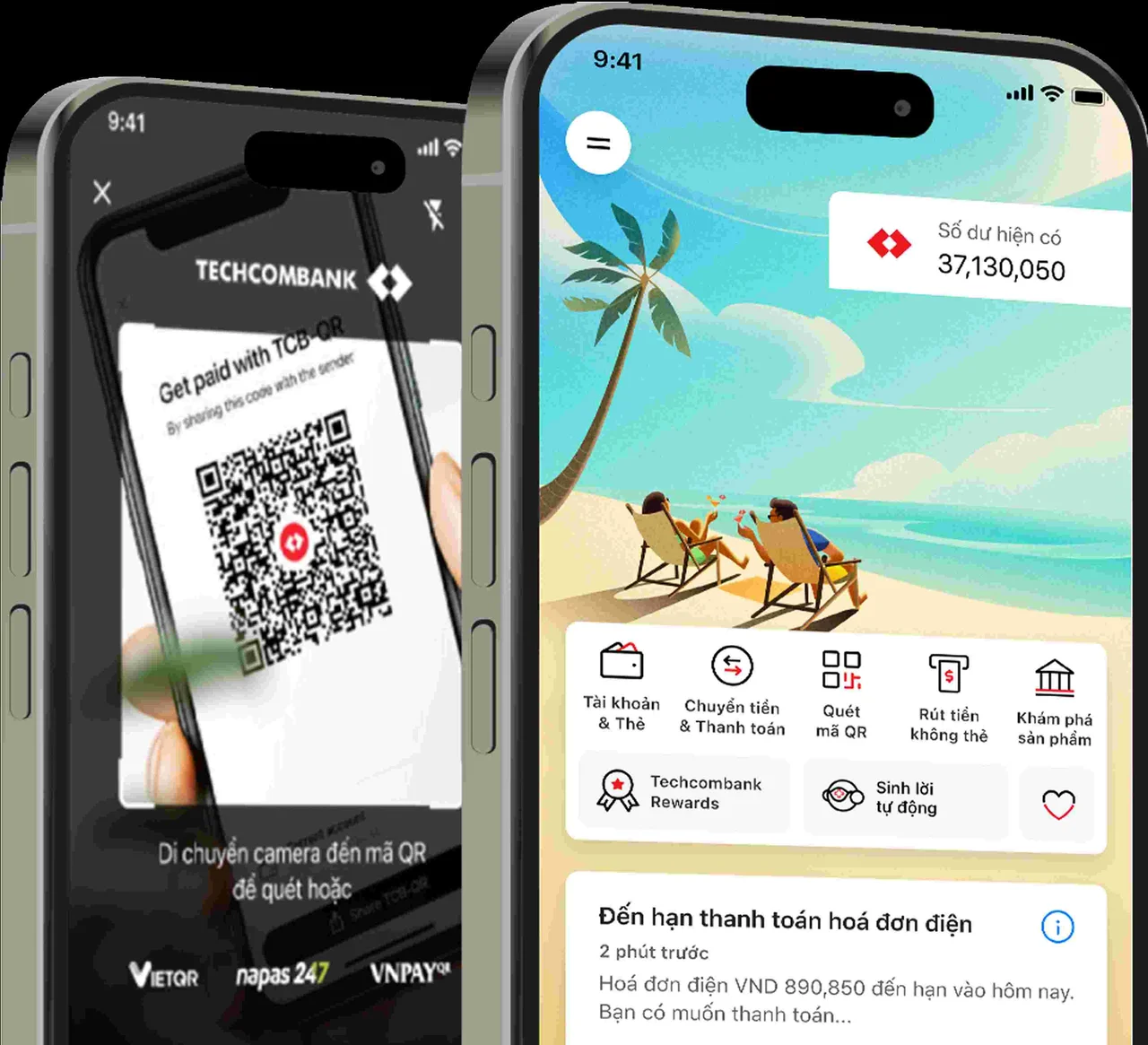 Màn hình giao dịch ngân hàng trực tuyến