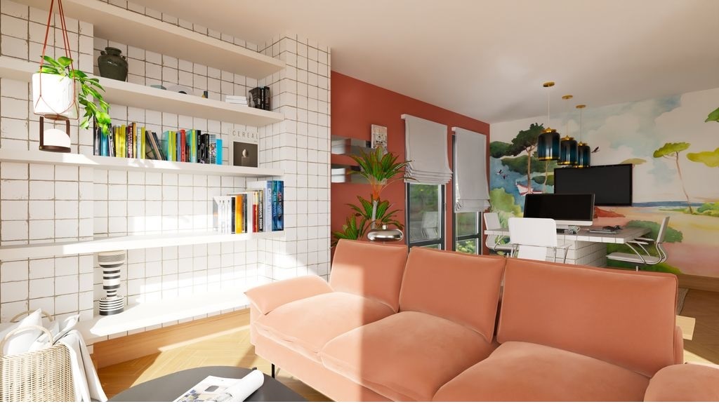 Phòng khách bố cục thông thoáng đón năng lượng tích cực - nguồn từ luxuo