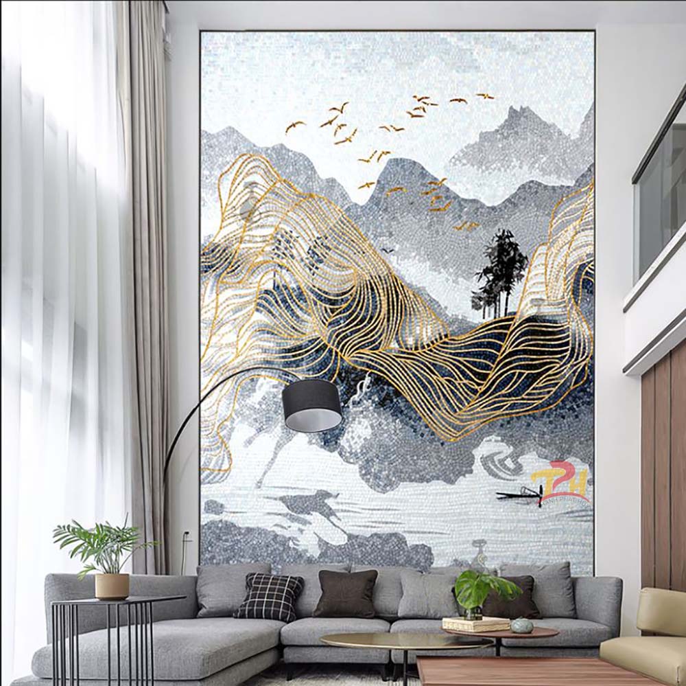 Tường mosaic và chi tiết trang trí tinh tế tại Grand Opera Tower