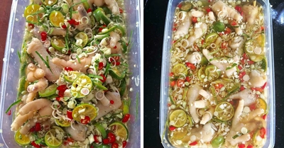 Chân gà ngâm sả tắc giòn ngon