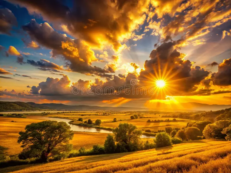 Thời gian golden hour với ánh sáng vàng ấm tạo nên bối cảnh lý tưởng cho ảnh cưới