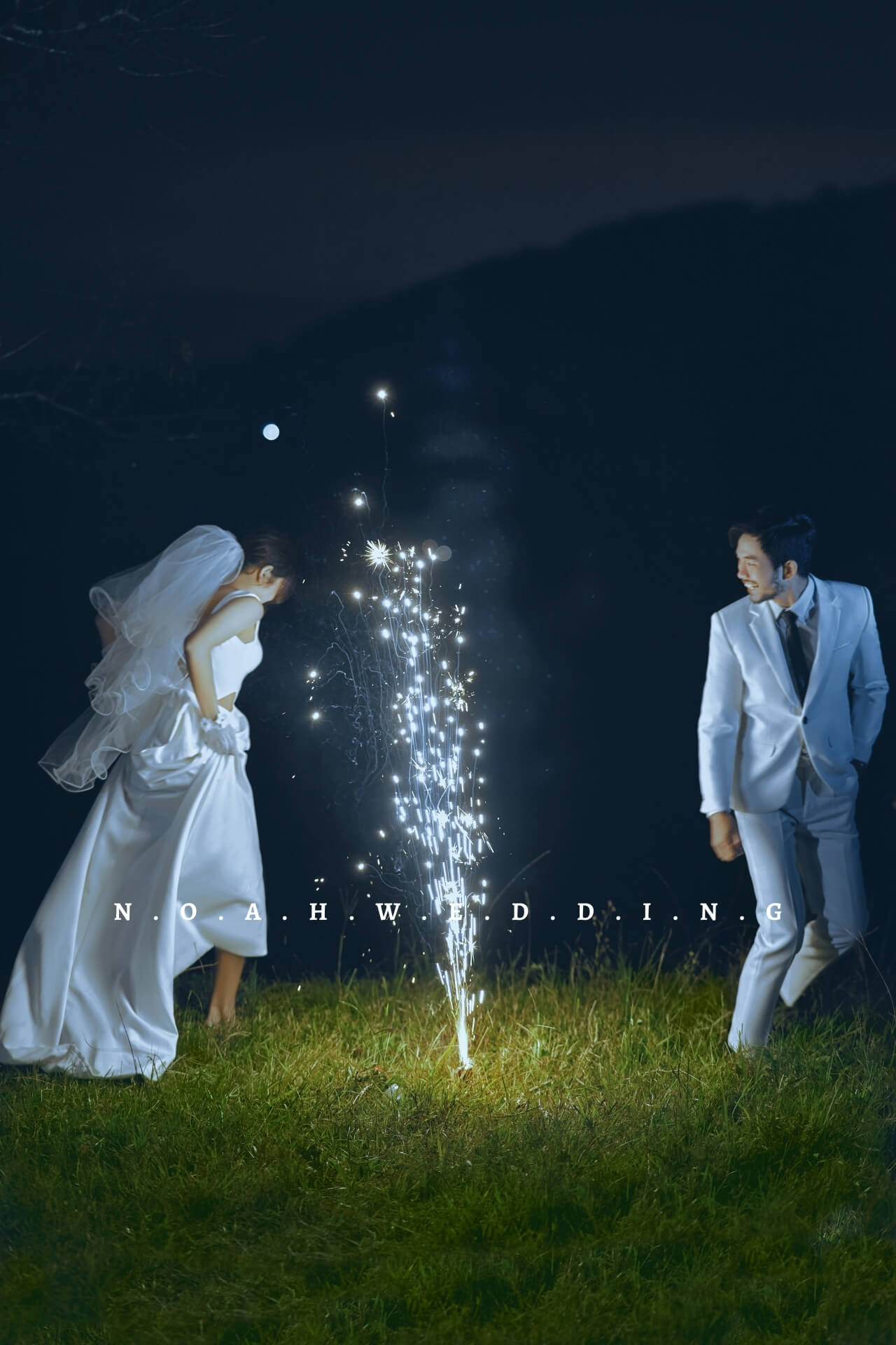 Phông nền studio cho chụp ảnh cưới ban đêm