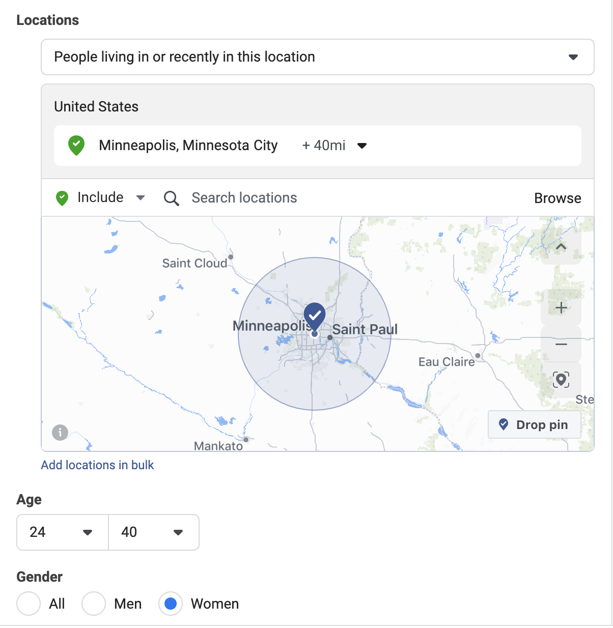 Cài đặt location targeting cho quảng cáo