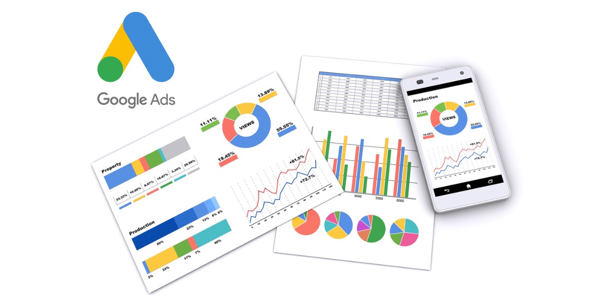 Biểu đồ so sánh hiệu suất các loại chiến dịch Google Ads