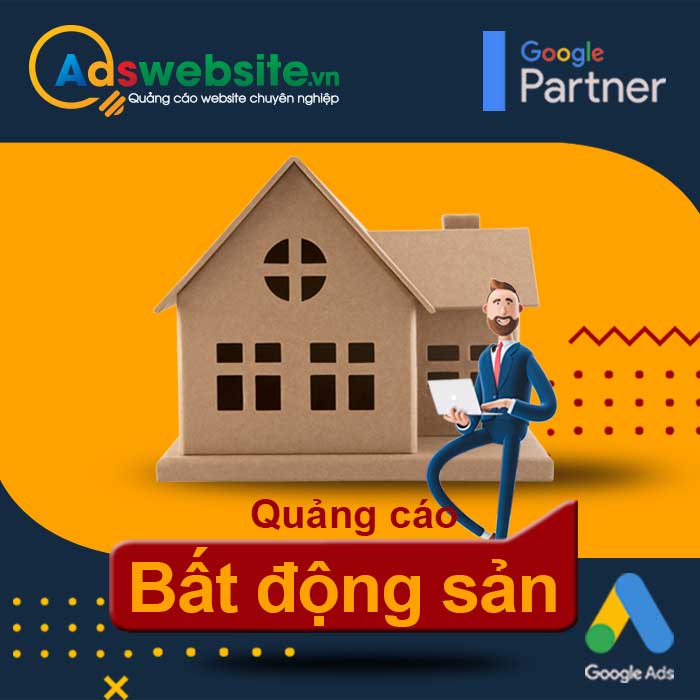 Kết quả tìm kiếm Google Ads cho từ khóa bất động sản với các vị trí quảng cáo