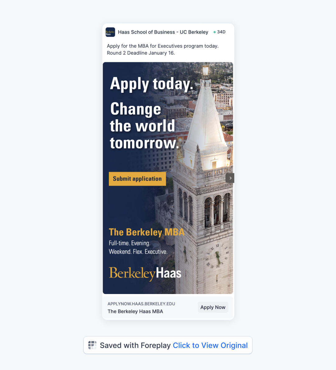 Quảng cáo Facebook Ads UC Berkeley Haas School of Business