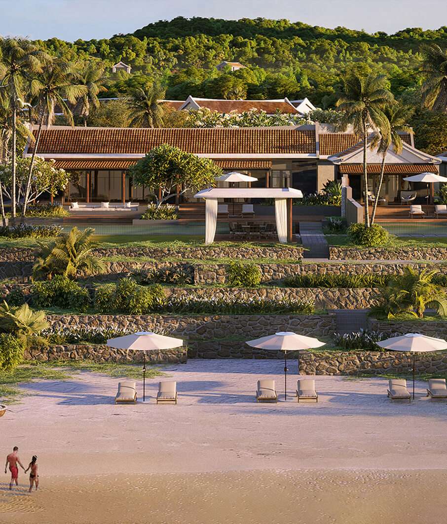 Vị trí Park Hyatt Terrace tại trung tâm Sài Gòn với view skyline thành phố