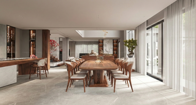 Không gian kiến trúc mang đến sự gắn kết — thiết kế mở kết nối các vùng chức năng trong nhà 2026