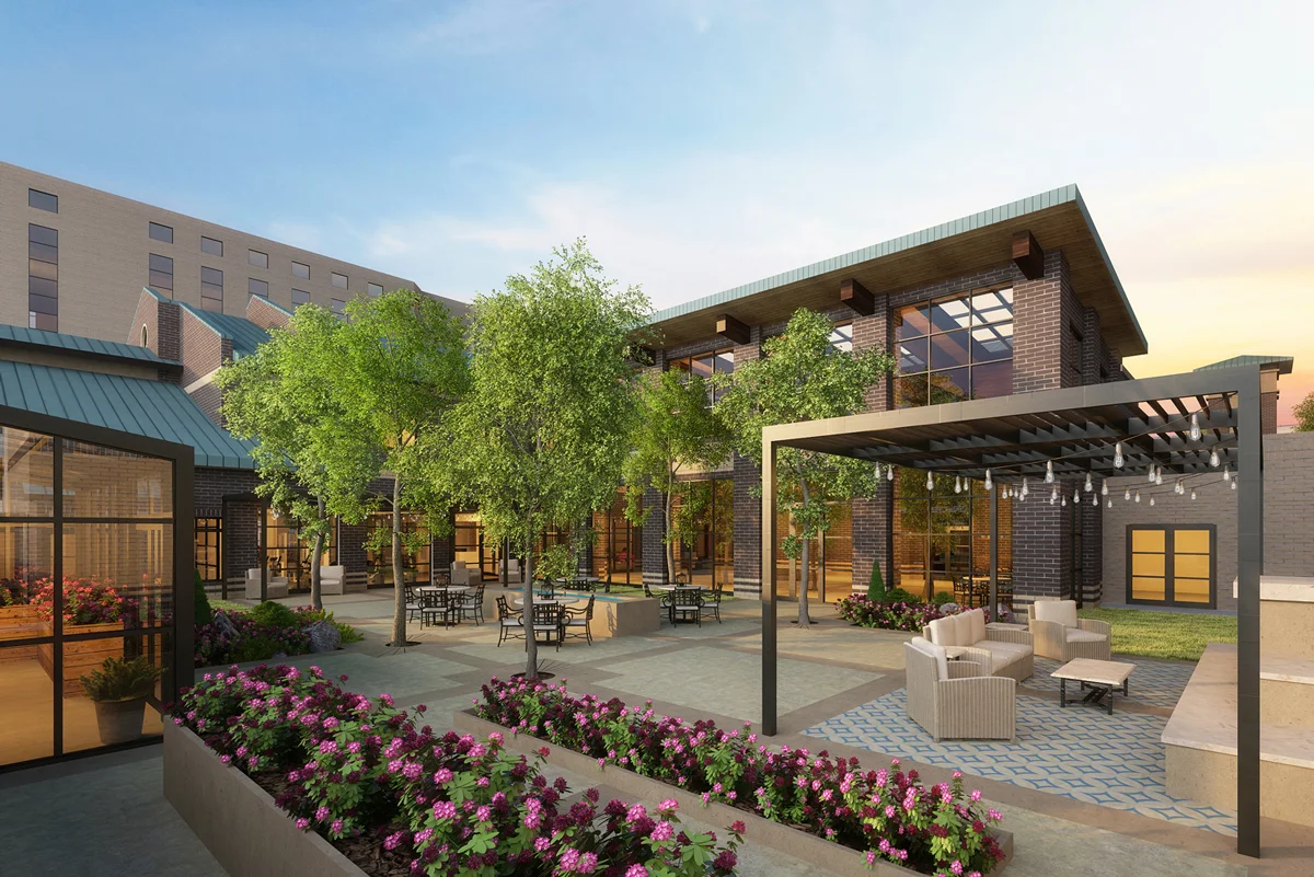 Không gian cộng đồng wellness với sân tập thể dục ngoài trời